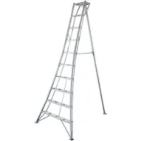 Niwaki Aluminium 3-Holm-Gartenleiter Silber 231x148x303 cm
