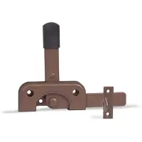 GAH Alberts Gartentorfalle DURAVIS für schmale Rahmenhölzer, Material: Stahl, blau verzinkt, Oberfläche: rostbraun