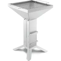 THÜROS T2-4F Säulengrill Grillfläche 35 x 35 cm mit 4 Füßen