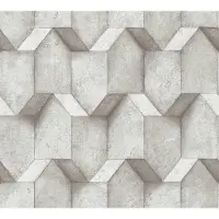 A.S. Création Vliestapete "THE BOS Betonoptik 3D Effekt" gemustert matt neutral strukturiert Betonoptik 3D Effekt Tapeten Wohnzimmer Schlafzimmer Küche Anthrazit