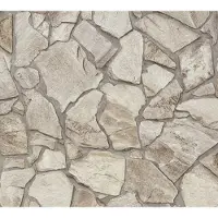 A.S. Création Vliestapete "Terra Tapete Steinoptik" gemustert matt neutral leicht strukturiert Stein-Tapete Steinwand Naturstein 3d-Optik Tapeten Wohnzimmer modern