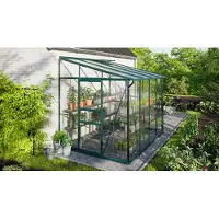 Vitavia Anlehn-Gewächshaus "Ida 5200" smaragd grün 5,2 m² 3 mm ESG/6 mm HKP