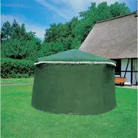Promadino Pavillon-Schutzhülle "Rosenheim", grün, B:300cm L:390cm, Polyethylen (PE), Planen, Pavillon-Schutzhülle