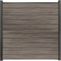 GROEN & JANSSEN Zaun Hauptelement GroJa BasicLine schmal Stecksystem ohne Pfosten 180 x 180 cm Monument Oak