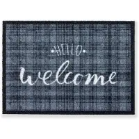 Astra Fußmatte "Deco Brush 1630, Welcome", rechteckig, 7 mm Höhe, Schmutzfangmatte, mit Spruch, In -und Outdoor geeignet