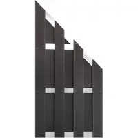 GROEN & JANSSEN Zaun Abschlusselement GroJa Merano vormontiert ohne Pfosten 84,3 x 180/90 cm anthrazit