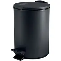 Spirella Treteimer Cannes - schwarz - 3 Liter - Metall - 17x25 cm - soft-close