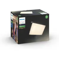 Philips White Welcome Flutlicht, Intelligente Wandleuchte, Bluetooth/Zigbee, Schwarz, Integrierte LED, Metall, Synthetik, Nicht austauschbare(s) Leuchtmittel