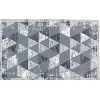 Astra Sauberlaufmatte 'Miabella' 50 x 70 cm Dreicke hellgrau