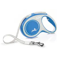 Flexi New Comfort M 5m Gurt Roll-Leine blau