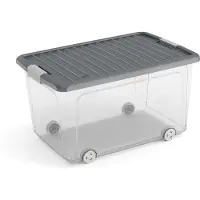 Kis ABM Italia SpA 8083000 0854, Aufbewahrungsbox, Grau, Transparent, Rechteckig, Einfarbig, Drinnen, Grau