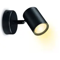 Wiz IMAGEO 1 x einstellbarer Spot, Intelligente Deckenbeleuchtung, Wi-Fi/Bluetooth, Schwarz, Wi-Fi 4 (802.11n), 802.11b, 802.11g, LED, Metall