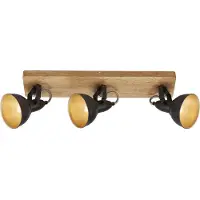 Briloner Spotleuchte Deckenlampe Spots schwenkbar 3xE14 25W Schwarz-Gold