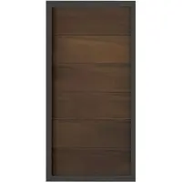 GROEN & JANSSEN Zaun Teilelement GroJa Novara vormontiert ohne Pfosten Rahmen anthrazit 90 x 180 cm walnuss