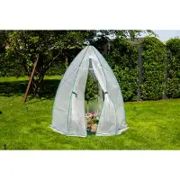 Westmann Überwinterungszelt & Foliengewächshaus Olive Weiß 160x160x183 cm