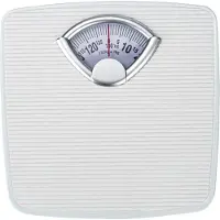 Wenko Personen Waage Körper Gewicht wiegen mechanisch 130 kg Display analog Bad