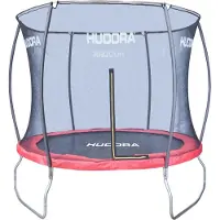 Hudora Fantastic Trampolin, Trampolin Outdoor mit Sicherheitsnetz, Gartentrampolin für Kinder und Erwachsene, Mehrfarbig