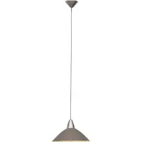 Brilliant Pendelleuchte Logo | dekorative Pendelleuchte | Metall/Kunststoff | titan | höhenverstellbar | 1x E27 max. 60 W