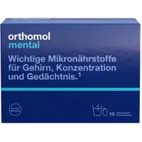 Orthomol VET Mental - für Gehirn, Konzentration und Gedächtnis - mit Pantothensäure und Omega-3-Fettsäuren - Granulat/Kapseln, 15 St. Tagesportionen
