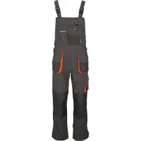Terrax Herrenlatzhose Grösse 58 dunkelgrau/schwarz/orange