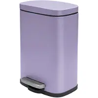 MSV Treteimer Venedig - lila - 5 Liter - Metall - 21x30 cm - soft-close