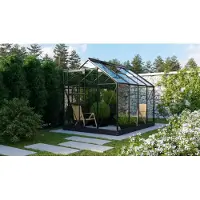 Pergart Vitavia Gewächshaus "Planet 5000" inkl. Fundament schwarz 5,0 m² 3 mm ESG