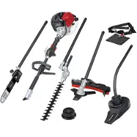 Scheppach Benzin Motorsense MTC42-5P | 1,5PS - 2-Takt Motor | 42,7cm³ | 5in1 | Rasentrimmer | Heckenschere | Hochentaster | Laubbläser | Schultergurt