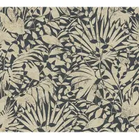 A.S. Création Vliestapete "THE BOS Floral Blätter", glänzend-abstrakt-organisch, Florale Tapete Tapete Floral Tapeten Wohnzimmer Schlafzimmer Küche