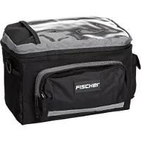Fischer Fahrrad Lenker-Tasche Schwarz mit Regencover