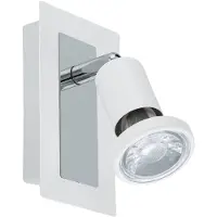 Eglo Sarria, Strahler Oberflächenbeleuchtung, Nicht austauschbare(s) Leuchtmittel, 10 W, 3000 K, 400 lm, Chrom, Weiß
