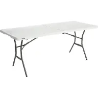 Lifetime Kunststoff Klapptisch Camping Weiß 183x76x74 cm