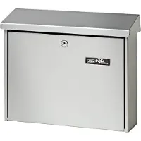 Burg wachter Briefkasten Journal, Stahlblech, Einwurf DIN C4, abschließbar, Silber