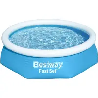 Bestway Pool - Fast Set - 244 x 66 cm - Inklusive Solarsegel & Filterpumpe