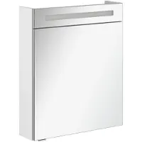 Fackelmann Spiegelschrank B.CLEVER / eintürig / Spiegelschrank mit gedämpften Scharnieren / Maße (B x H x T): ca. 60 x 71 x 16 cm / hochwertiger Spiegelschrank / Möbel fürs WC und Bad / Korpus: Weiß