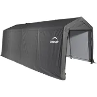 ShelterLogic Folien Zeltgarage Gerätehaus Grau 610x300x240 cm