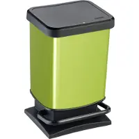 Rotho Treteimer PASO, 20 Liter 1754010747 , Farbe: schwarz/ limettengrün