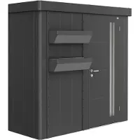 Biohort Blumenkasten FloraBoard zu Gartenhaus Neo dunkelgrau
