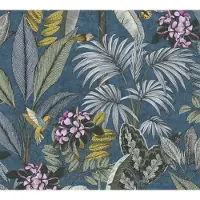 A.S. Création Vliestapete "PintWalls Dschungeltapete Floral" gemustert matt neutral glatt Blätter Tapeten Wohnzimmer Schlafzimmer Küche modern Design Wandtapete