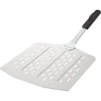 Cozze Pizzaschaufel, hitzestabiler Pizzaschieber, passend für 13 Pizzaöfen, 66 x 30 x 3 cm, Aluminium / Edelstahl / Kunststoff, silber"