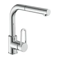 Schutte Spültischarmatur "Design" mit Geschirrbrause, ausziehbar, schwenkbar, Hochdruck