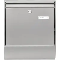 Burg wachter Briefkasten-Set Edelstahl BxHxT 362/422/100 mm Borkum 38770 NI mit Klappe Zeitungsbox Ö