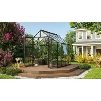 Vitavia Vitavia, Aktionsangebot (inkl. 100 Euro Zubehör): Gewächshaus "Olymp 6700", schwarz, 6,7 m², 3 mm ESG