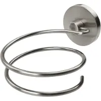 Fackelmann Haartrockner-Halter FUSION, vernickelter Fönhalter, Wandhalter (Farbe: Silber)