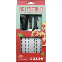 Cozze Pizza Starter-Set, 3-teilig mit 1x Pizzaschaufel / 1x Infrarot-Thermometer / 1x Pizzaschneider