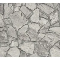 A.S. Création Vliestapete "Terra Tapete Steinoptik" gemustert matt neutral leicht strukturiert Stein-Tapete Steinwand Naturstein 3d-Optik Tapeten Wohnzimmer modern