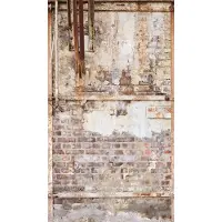 Living Walls Fototapete "Fototapete Alte Fabrikhalle" gemustert matt neutral glatt Loft-Optik Industrial Steinwand Steinoptik Tapeten Wohnzimmer modern