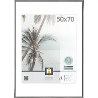 Praxis Bilderrahmen 'Kyoto' Kunststoff silber 50 x 70 cm (Mit Rabatt-Code: DEKO20 | 20 Rabatt)