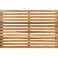 Wenko Duschmatte "Modell Indoor & Outdoor", Duschrost aus Akazienholz, stabil, rutschhemmende Unterseite
