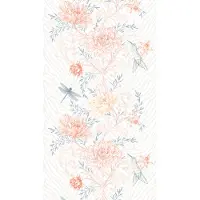 Living Walls Fototapete "Blumentapete", matt-gemustert-neutral, Fototapete Floral Libelle Tapeten Wohnzimmer Schlafzimmer Küche Design