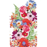 Living Walls Fototapete "Bunte Blumentapete" gemustert matt neutral glatt Blumenranke Tapete Floral Fototapete Blümchen Tapeten Wohnzimmer Flur